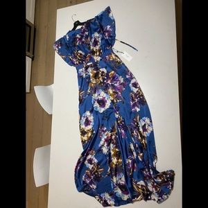 Ali & Jay Blue Floral Floor Length Maxi Dress